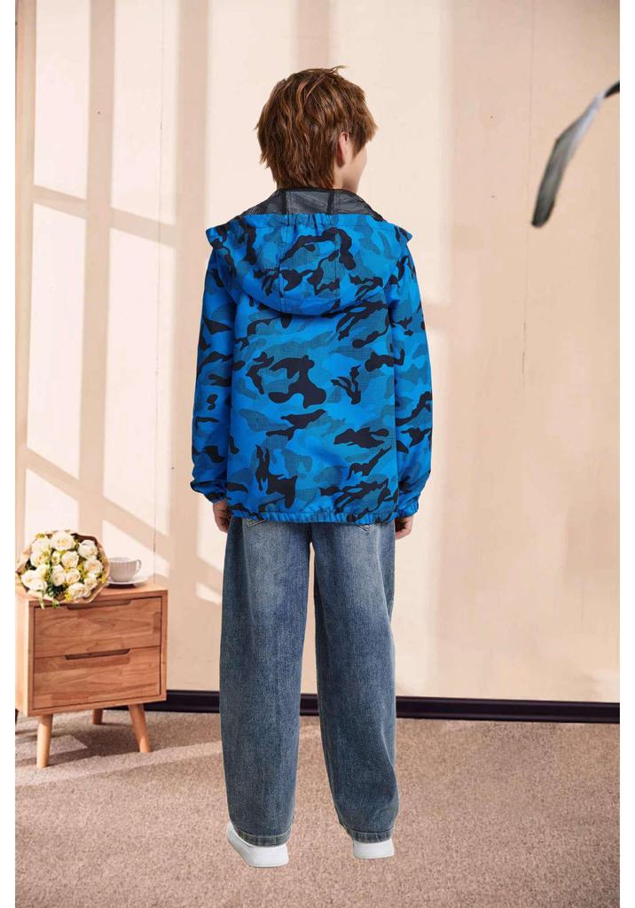 2025 Spring/Autumn Boys' Windproof Camouflage Cartoon Jacket