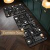 Cozy Coffee (19) Customize Name Flannel Kitchen Mat Soft Non-Slip Kitchen Floor Runner Rug for Home Kitchen Decor