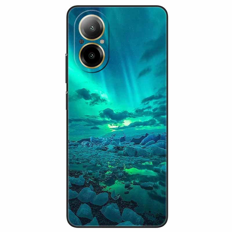 For Realme C67 4G Case Animals Painted Black TPU Silicone Soft Bumpers for RealmeC67 4G C 67 RMX3890 Phone Covers Wolf Cool Bags