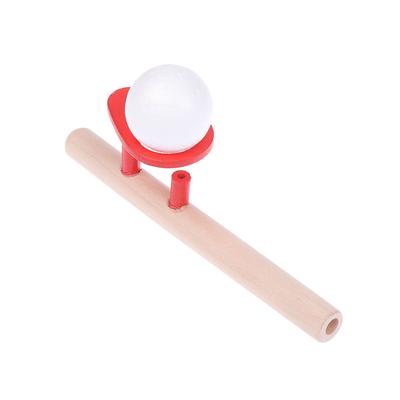 Holz Schwebeball Bläser Sport Schaumstoffbälle Schwebend Kinder Blasrohr Und 2 Bälle Spiel Stressabbau Balance Blas Spielzeug
