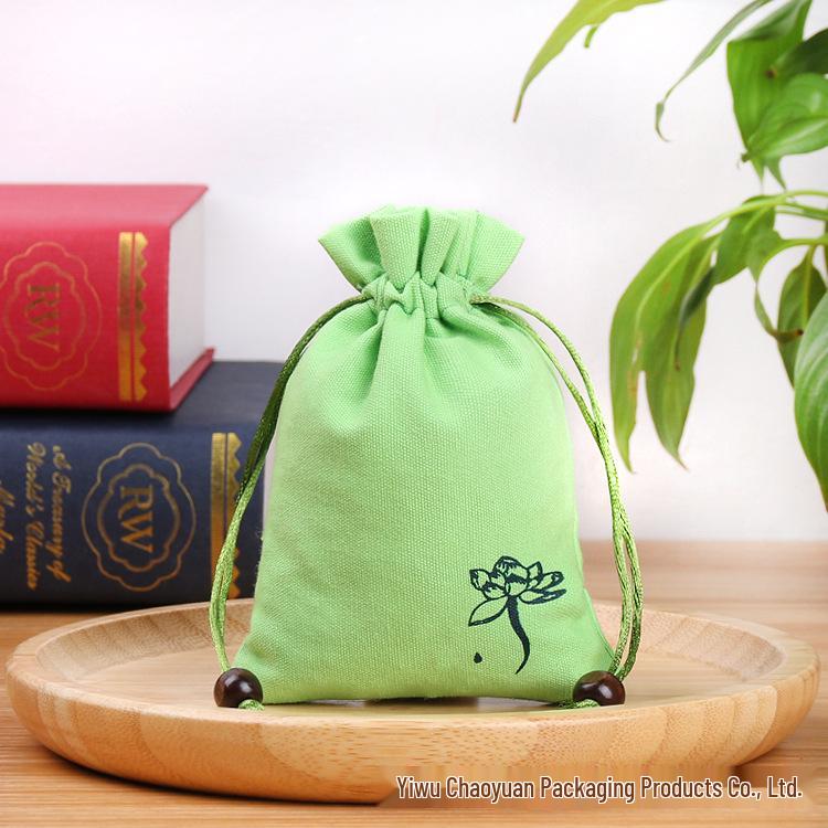 Blank Cotton Canvas Drawstring Bag for Custom Logo and Storage