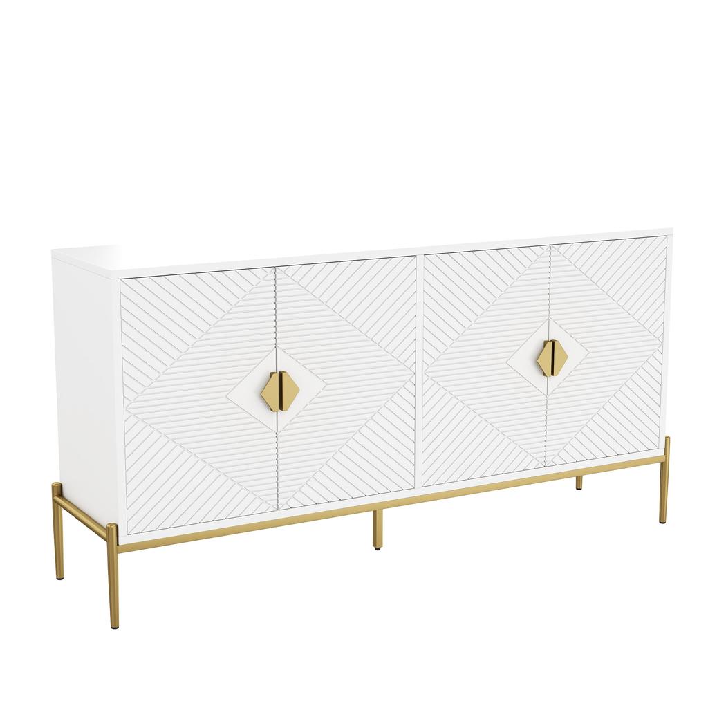 Modern Sideboards, Cabinets, Storage Cabinets, Chest of Drawers, suitable for Living Room/Dining Room/Entrance, 162 x 40 x 80cm (W/H/D)