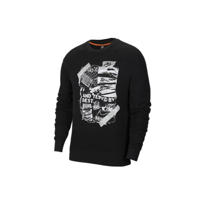 Nike Sweatshirts Men's Black Crew Neck Moderate Regular CW1794-010