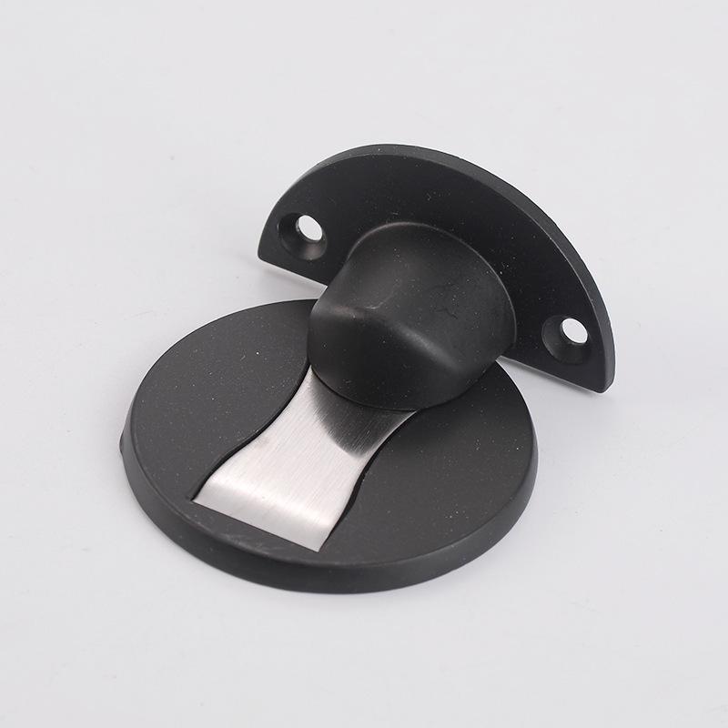 Zinc Alloy Magnetic Rotating Door Stop - Silent, Adjustable, Punch-Free, Anti-Collision.