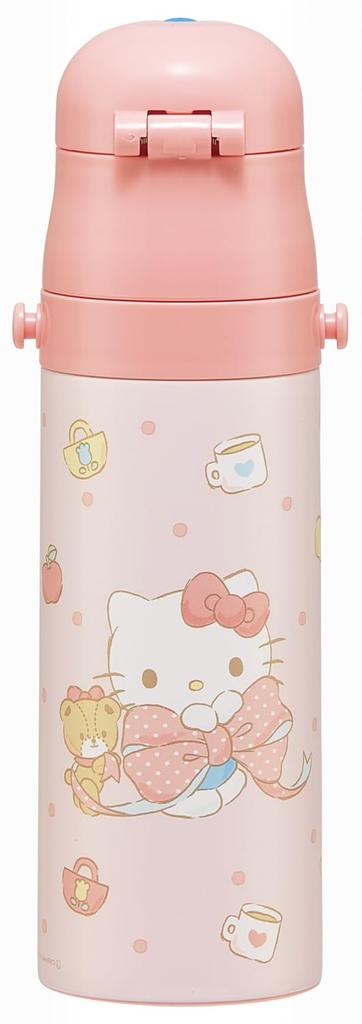 Skater Stainless Steel Water Bottle Direct Drinking 470ml Child Friendly Lightweight Type Sanrio Hello Kitty Big Ribbon Girl Cool Water Bottle Sports
