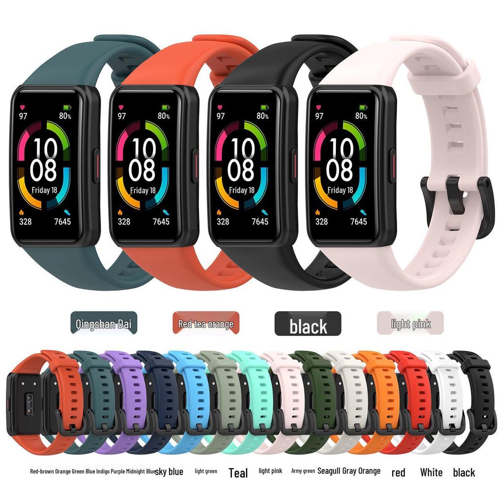 Compatible Silicone Strap for Honor Band 7, Huawei Band 6/6 Pro Replacement Wristband.