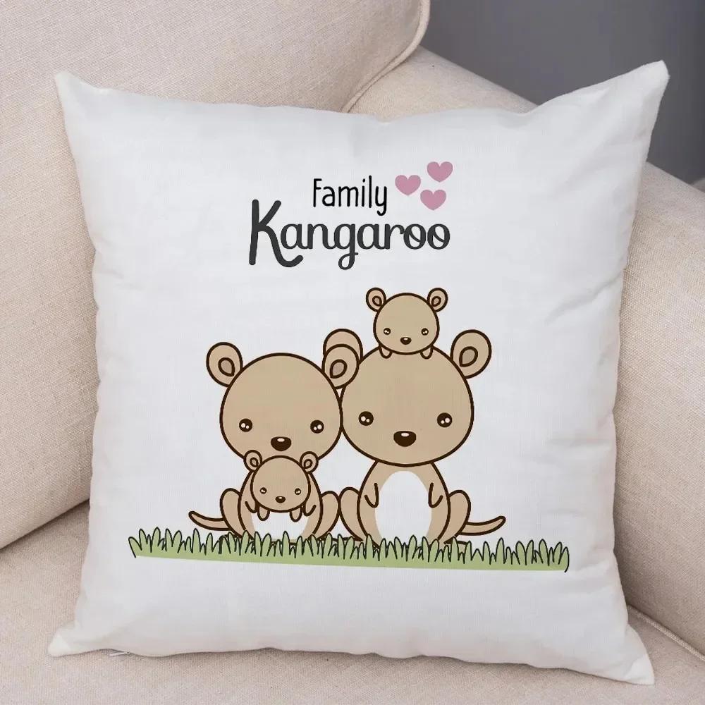 Luxury Home Decor Pillow Cover Car Living Room Sofa Cushion Cover Animal Family Pattern Cushion Cover