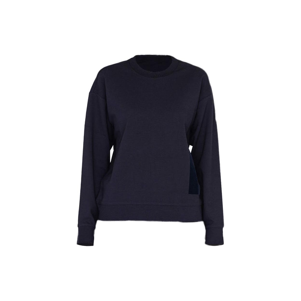 Emporio Armani Round Neck Solid Color Long Sleeve Sweatshirt Women sweatshirt Dark-Blue 6K2M7N-2JRIZ-0918 M
