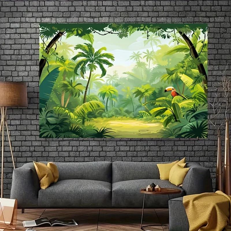 Jungle Safari Background, Animal Decoration Celebration Props Party Photo Shooting Background