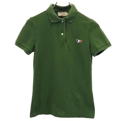 Short Sleeve Polo Shirt XS Green Women Used