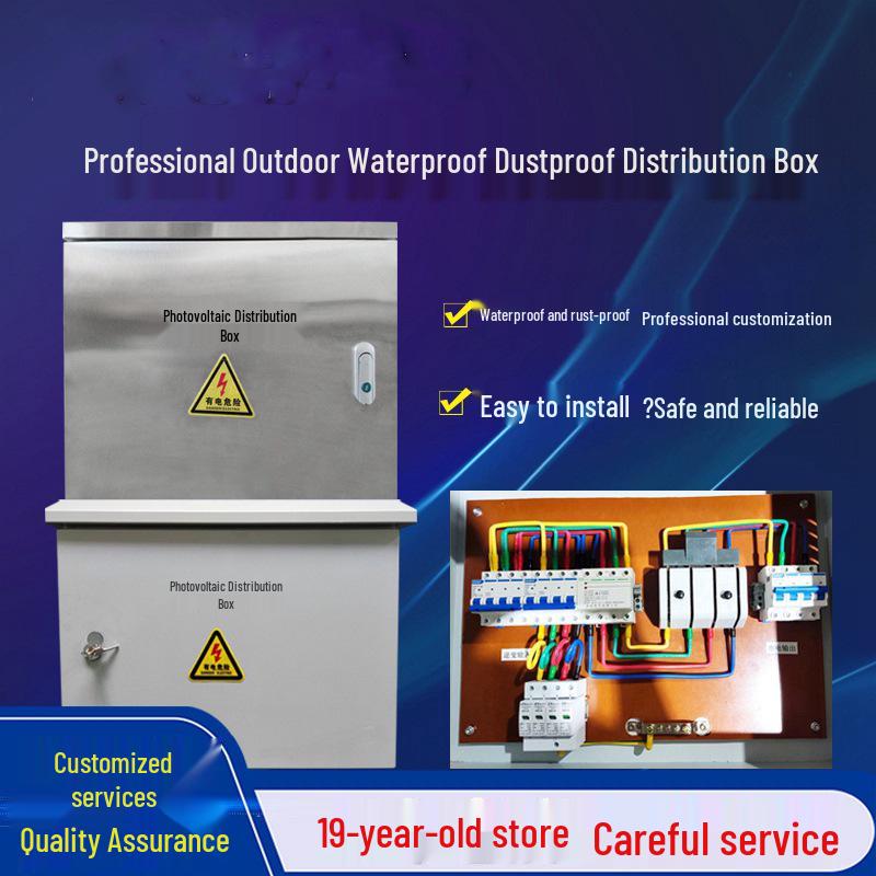 Photovoltaic Grid-Connected Stainless Steel Outdoor Power Cabinet, 5KW-50KW Waterproof Meter Box