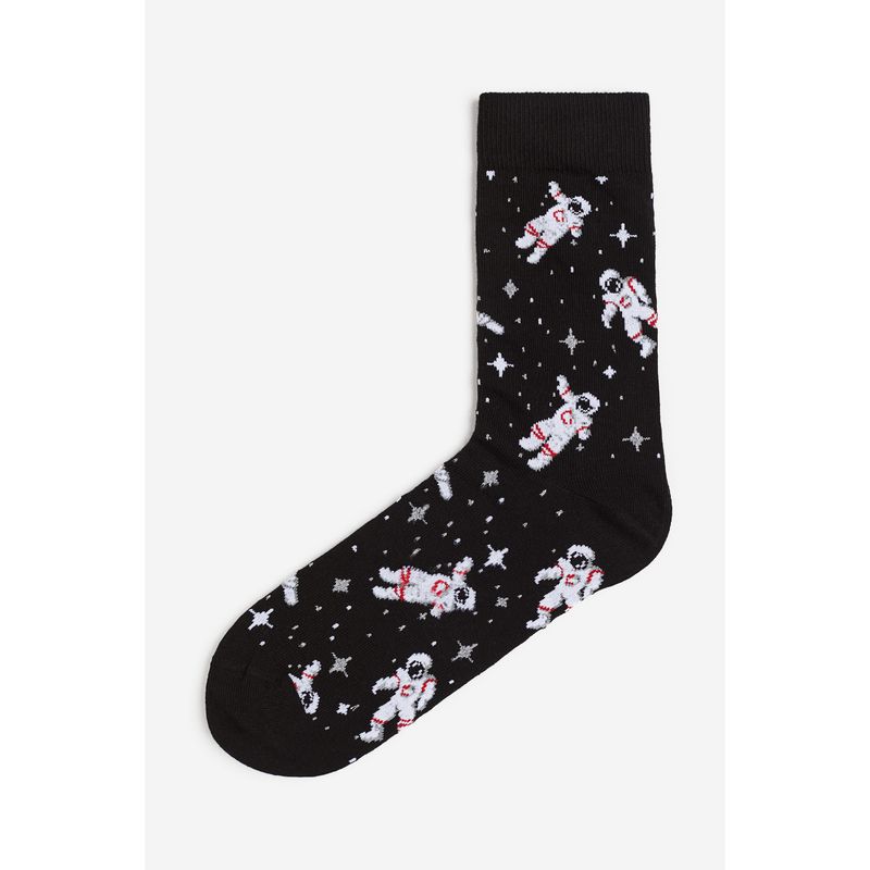 

Мужские носки HM Летние Модные Стильные Хлопковые Смесовые Жаккардовой Вязки Мягкие Эластичные Чулки 0783707 Black/Astronaut 31-34