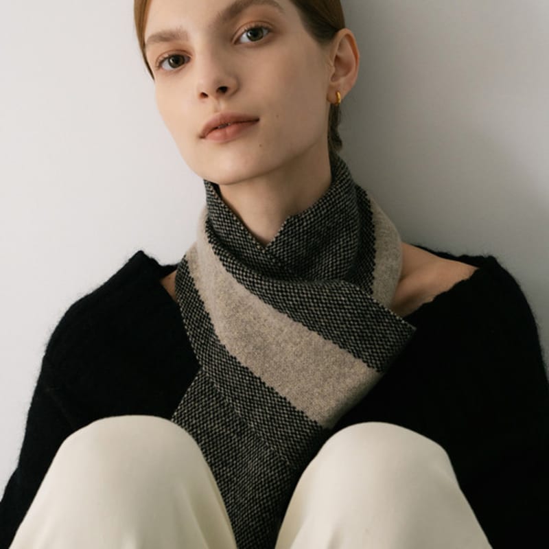 

BB’DE SOLI’DE ail mini muffler (2color) grey