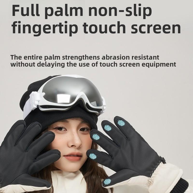 Non Slip Touch Ski Gloves Winter Sports Gloves  Waterproof Pocket Warm Men's and Women's Gloves Snowboard Accessories