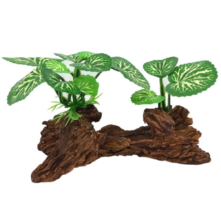 Life Like Tree Trunk Aquariums Decors Resin Water Grass Fishtanks Landscape Centerpiece with Simulation Texture and Color