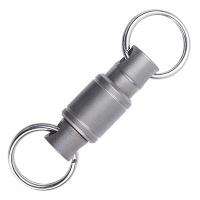 Double Ring Titanium Alloy Keychain Detachable Design Rotary Mechanism Mini Rotary Buckle Mini Quick Release Keychain EDC Gear