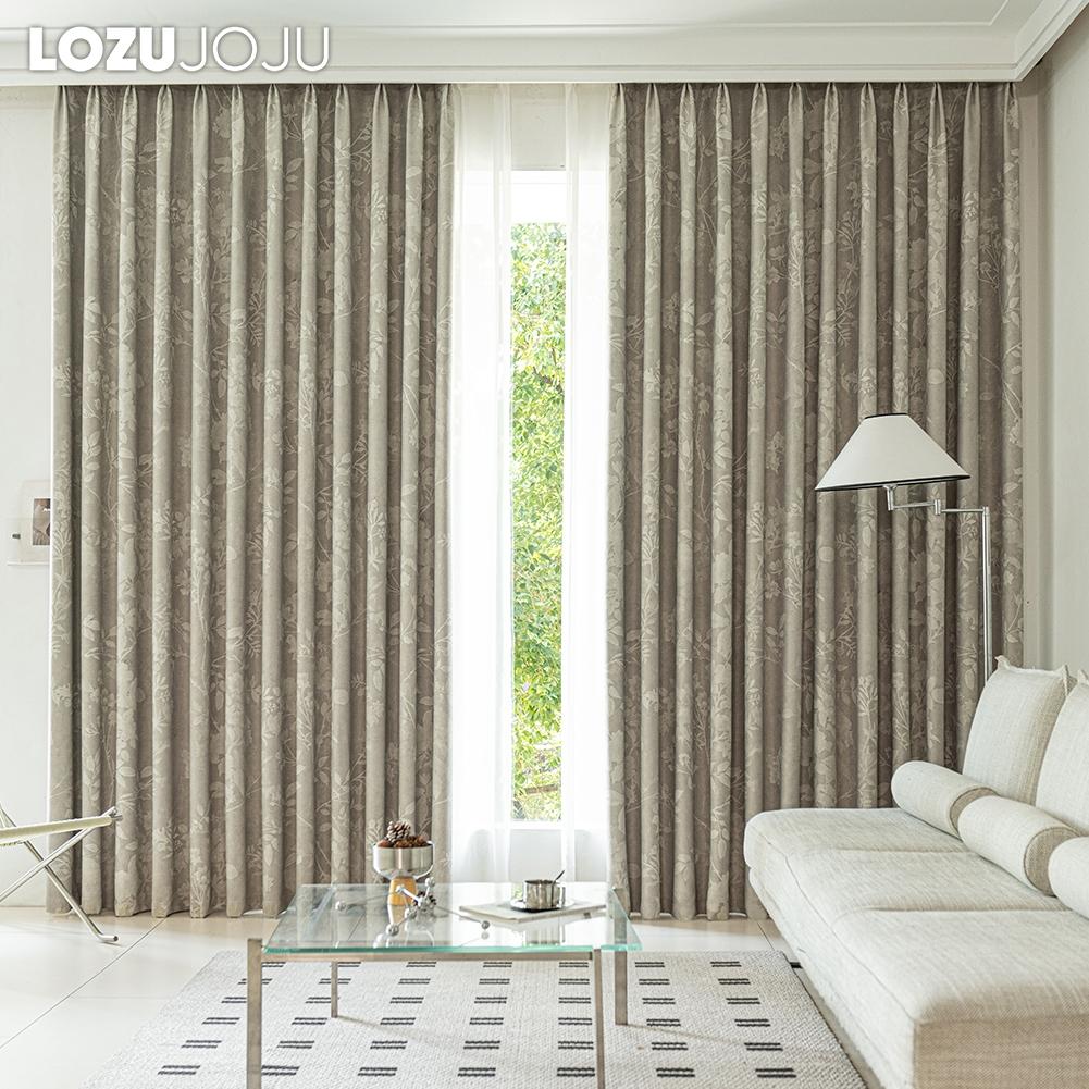 1PC LOZUJOJU French Gentle Printed Curtains with 70-80% Blackout for Bedroom Living Room Window for Home Decor