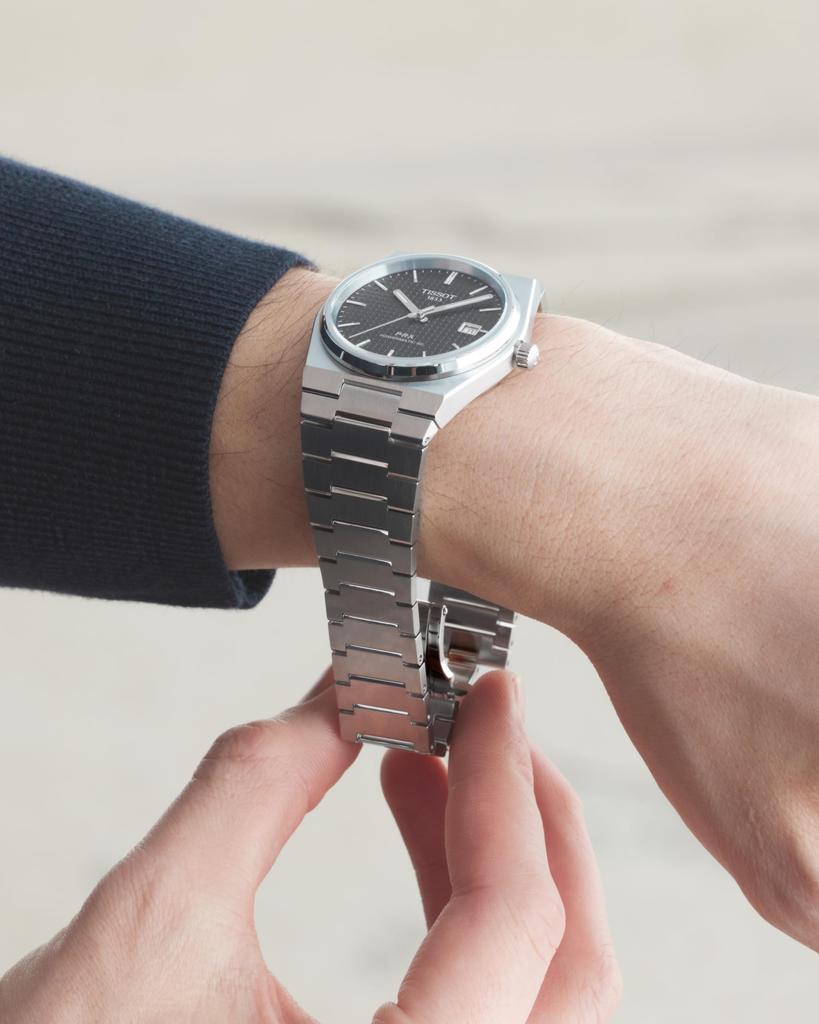 Tissot PRX Powermatic 80 Men's Watch with Black Dial and Bracelet (T1374071105100) [Official Import]