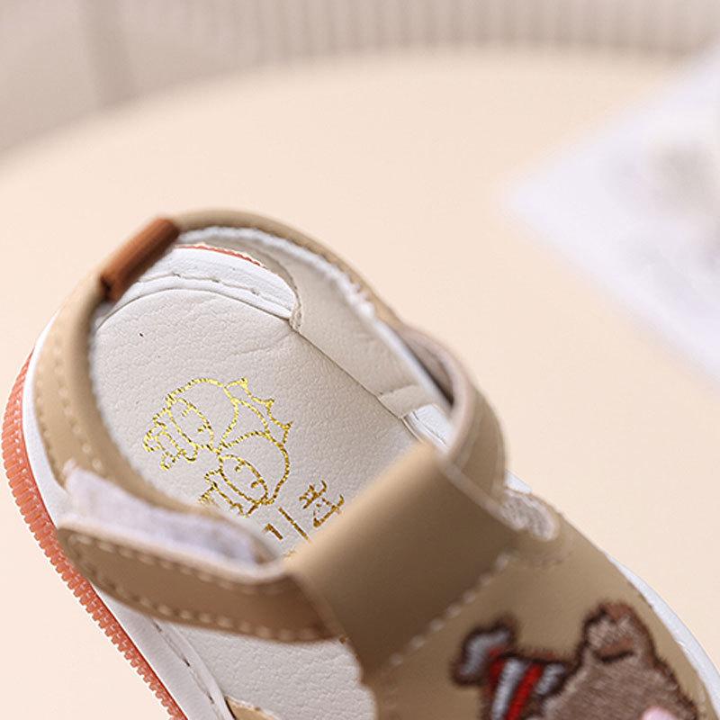 Summer Boys and Girls Toddler Shoes 0-1-2 Year Old Baby Soft Sole Bag Head Cartoon Sandals Called Shoes