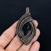 Shungite Pendant, Handmade Gemstone 999 Copper Wire Wrap Pendant Antique Jewelry, For Gift Copper Jewelry