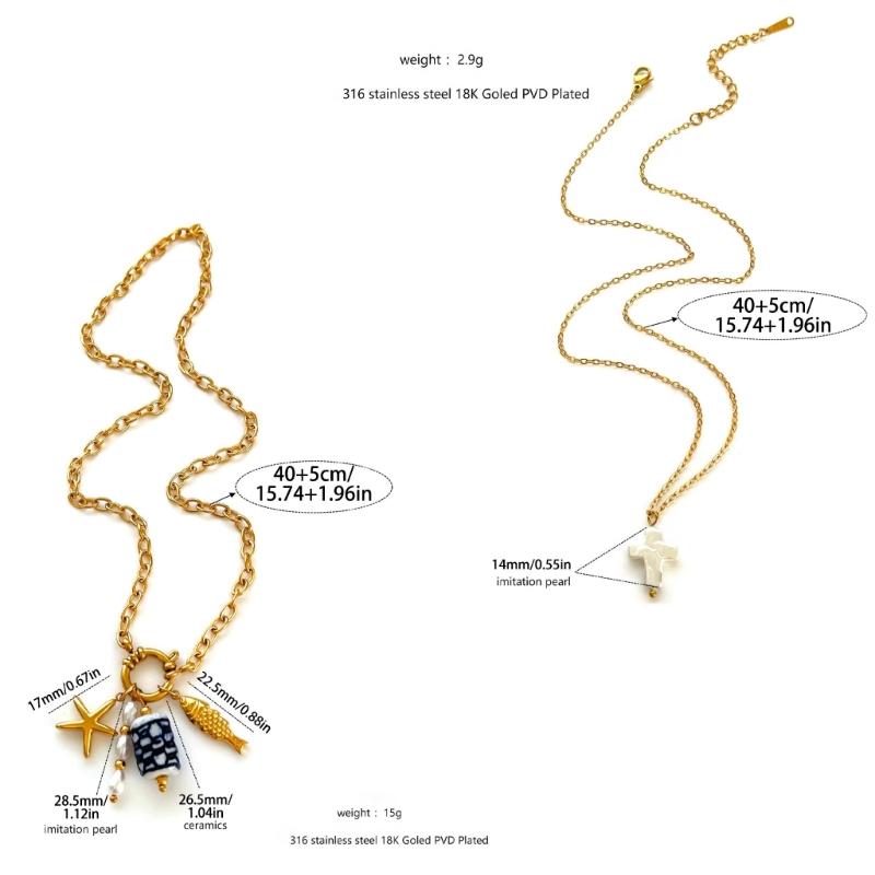 Minimalist Adjustable Chain Necklace For Women Trendy Starfish Pendant Jewelry Dainty Layering Accessory
