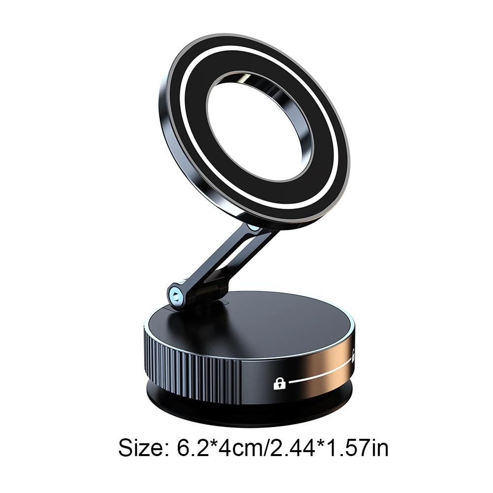 Vacuum Magnetic Suction Cup Car Phone Holder Folding Swivel Stand 360° Rotation Universal Vacuum Swivel Bracket Multifunctional