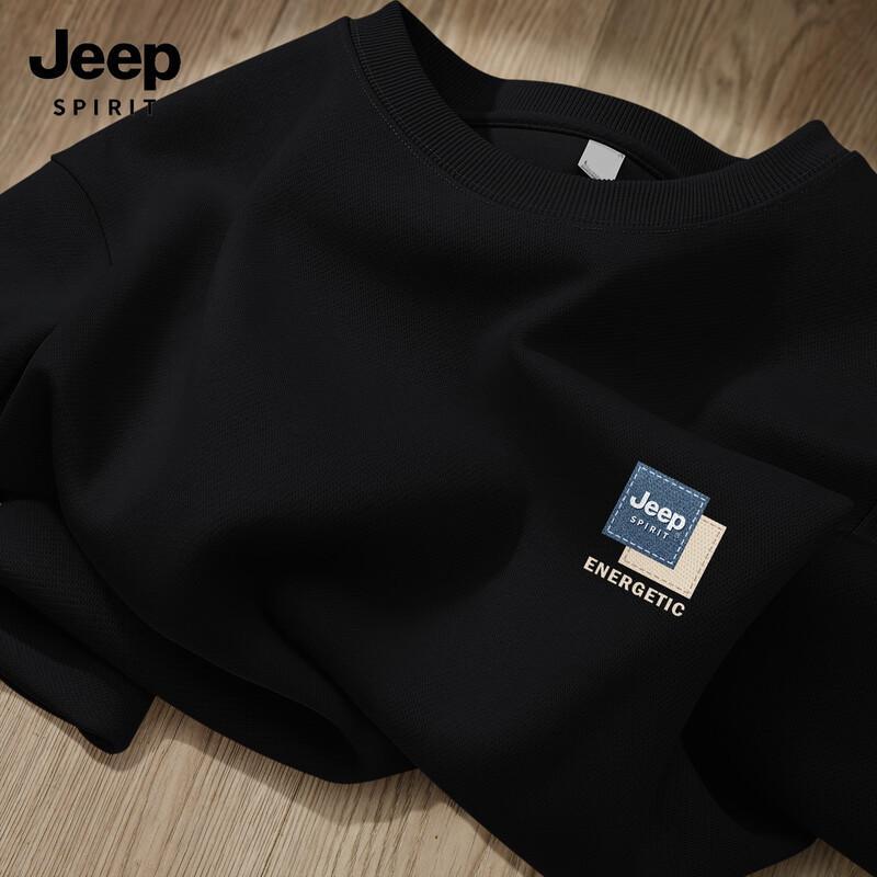 JEEP SPIRIT Men s 2025 Spring/Autumn Casual Loose Sweatshirt 3XL