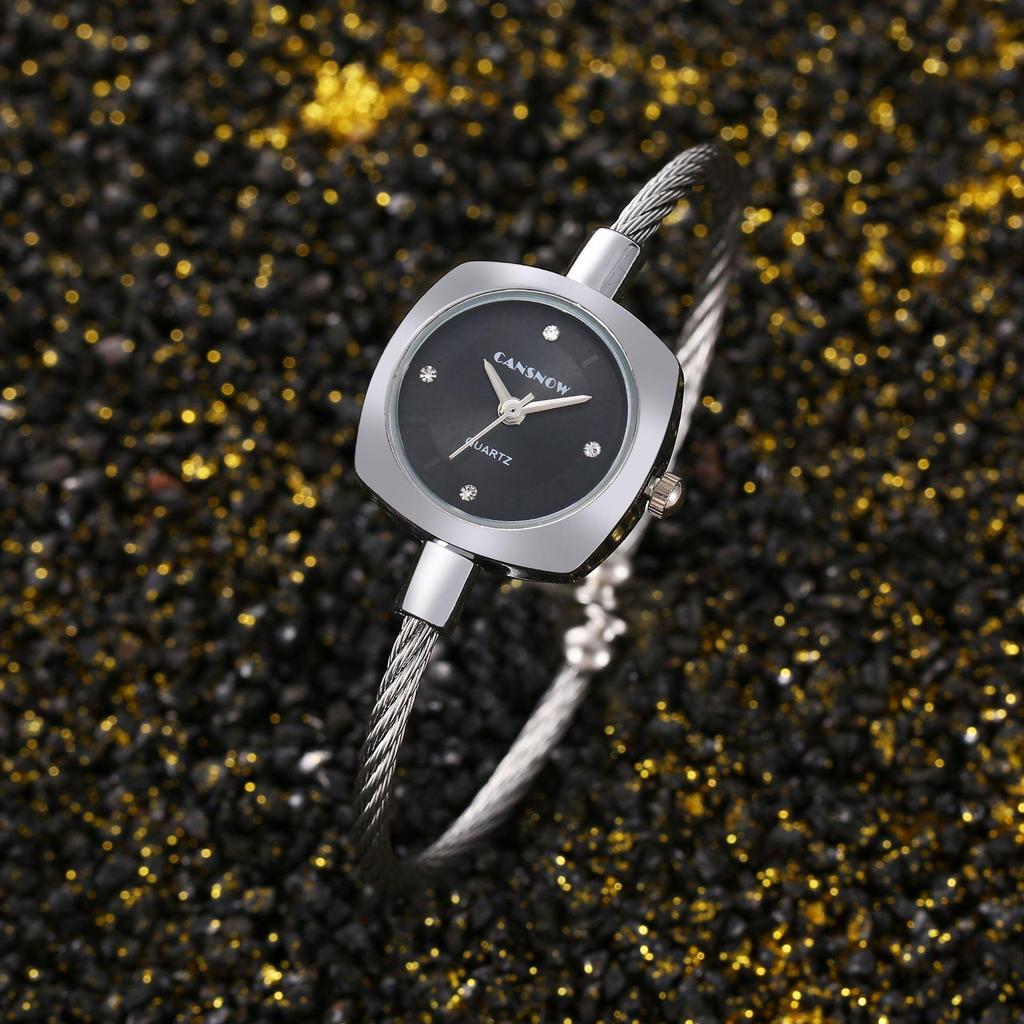 Trendy Quartz Women's Watch with Simple Open Cuff Design