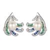 Jewelry Set Pearl Earrings Necklace Ring Australian White Silver Needle High-end Fashionable Women's Style