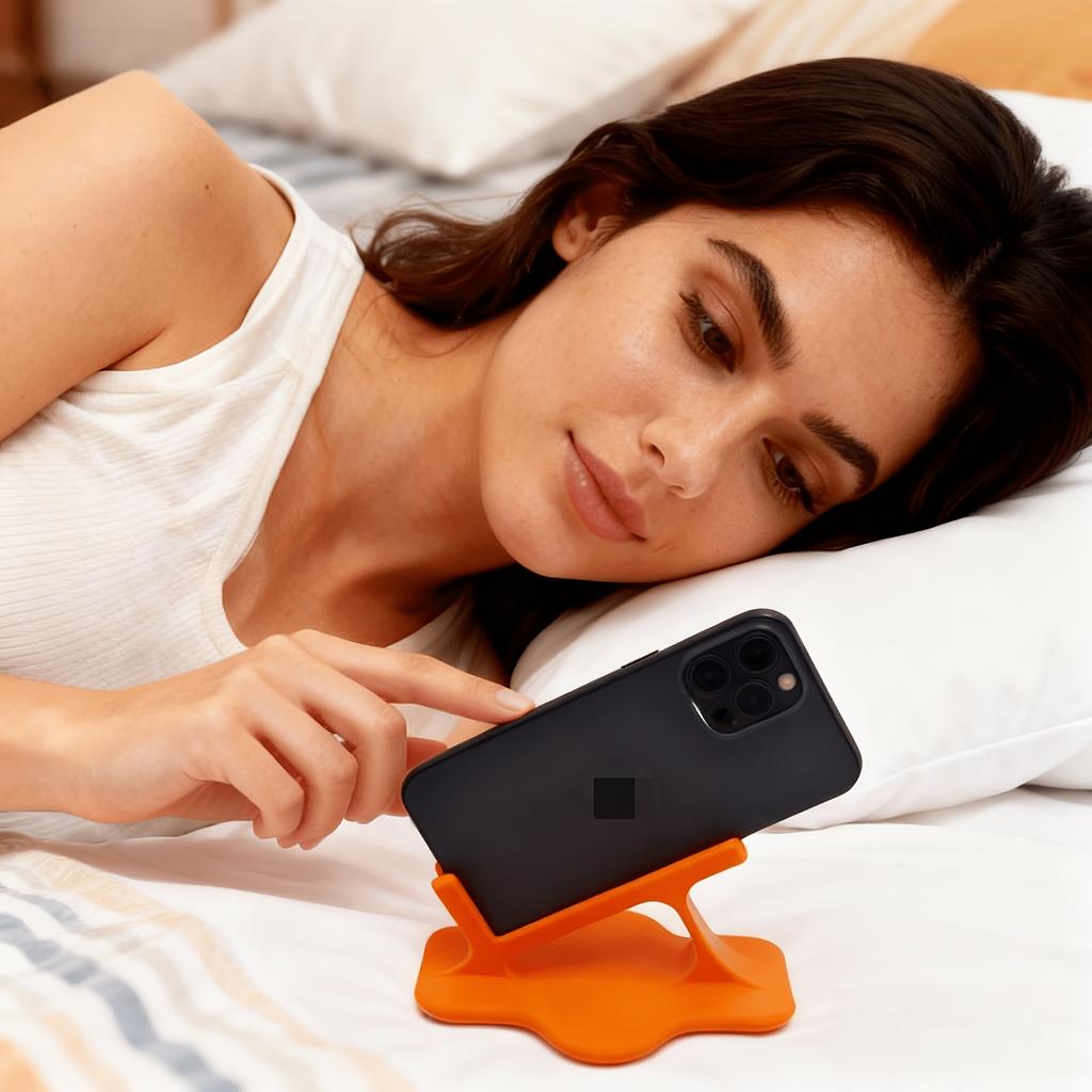 1 Bedside Phone Holder | Hands-Free and Anti-Drop Design, Suitable for Lazy People'S Artifact By The Bed and Living Room Sofa! Ergonomic Arc Base