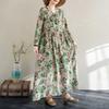 New Floral Vacation Style Travel Round Neck Vintage Dresses