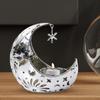 Eid Mubarak Candle Holder Half Moon Shaped Stand Iron Muslim Party Supplies Ramadan