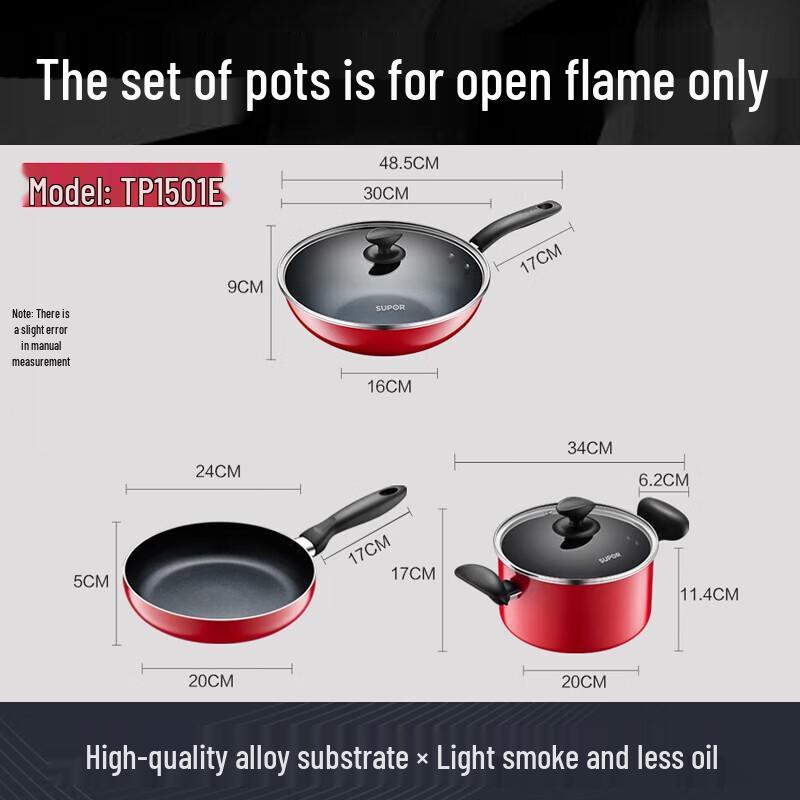 Supor Non-stick 3-Piece Cookware Set