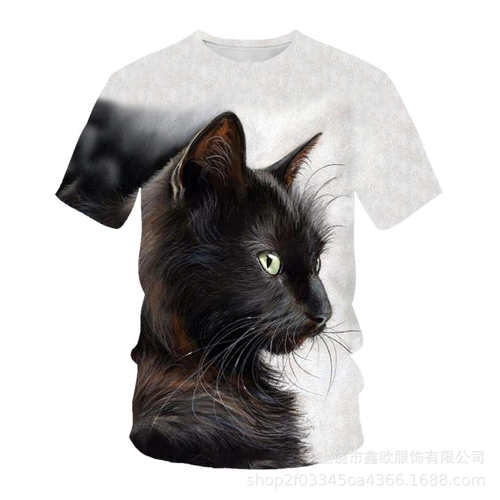 Letní pánské dámské tričko 3D digitální potisk trička kulatý výstřih volné krátký rukáv trička