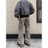 Men's Retro Loose Short Casual Baseball Clothing Long Sleeve Reversible Jacket