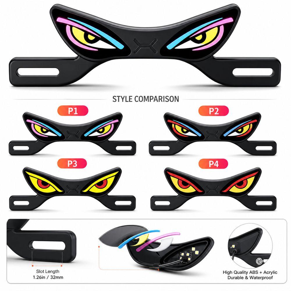 Waterproof Motorcycle License Plate Light Eye Turn Signal Light Motorcycle Accessories