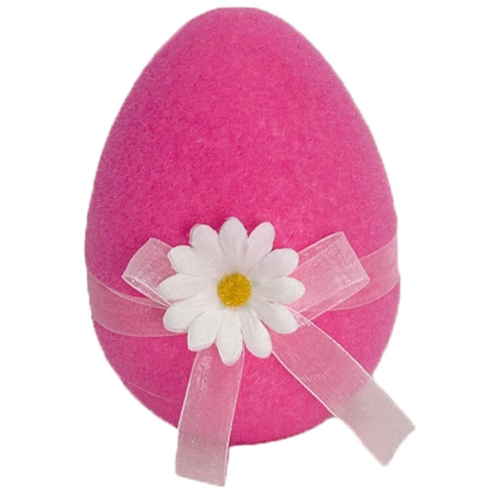With Flower Bow Large Plush Egg Colorful Easter Egg Ornaments  Spring Party Decor