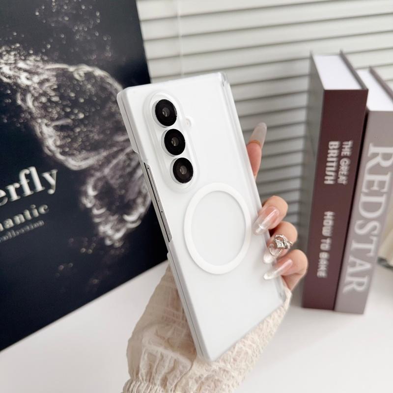 Slim Matte Transparent Magnetic Double Hinge Protection Back Case for Samsung Galaxy Z Fold8 Ultra 8 7 6 5 4 / W25 Magnetic Case