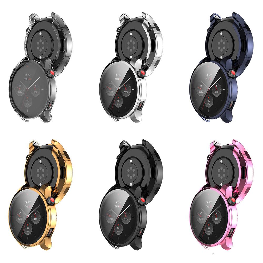 Electroplated TPU Protective Case For Xiaomi Huami Amazfit GTR 4/GTR 4 Pro Full Screen Protector Shell Cover
