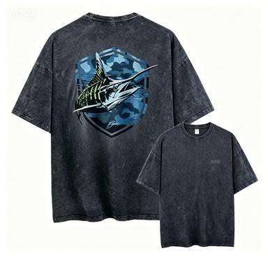 2026 new Retro washed Tshirt with print shortsleeved Tshirt 2XL