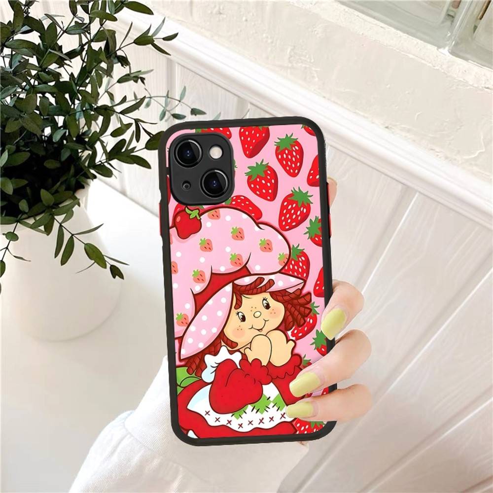 Cartoon Girl S-Strawberry S-Shortcake For IPhone 16 15 14 Plus 13 12 11 Pro Max X XS MAX Translucent Matte Shockproof Cover