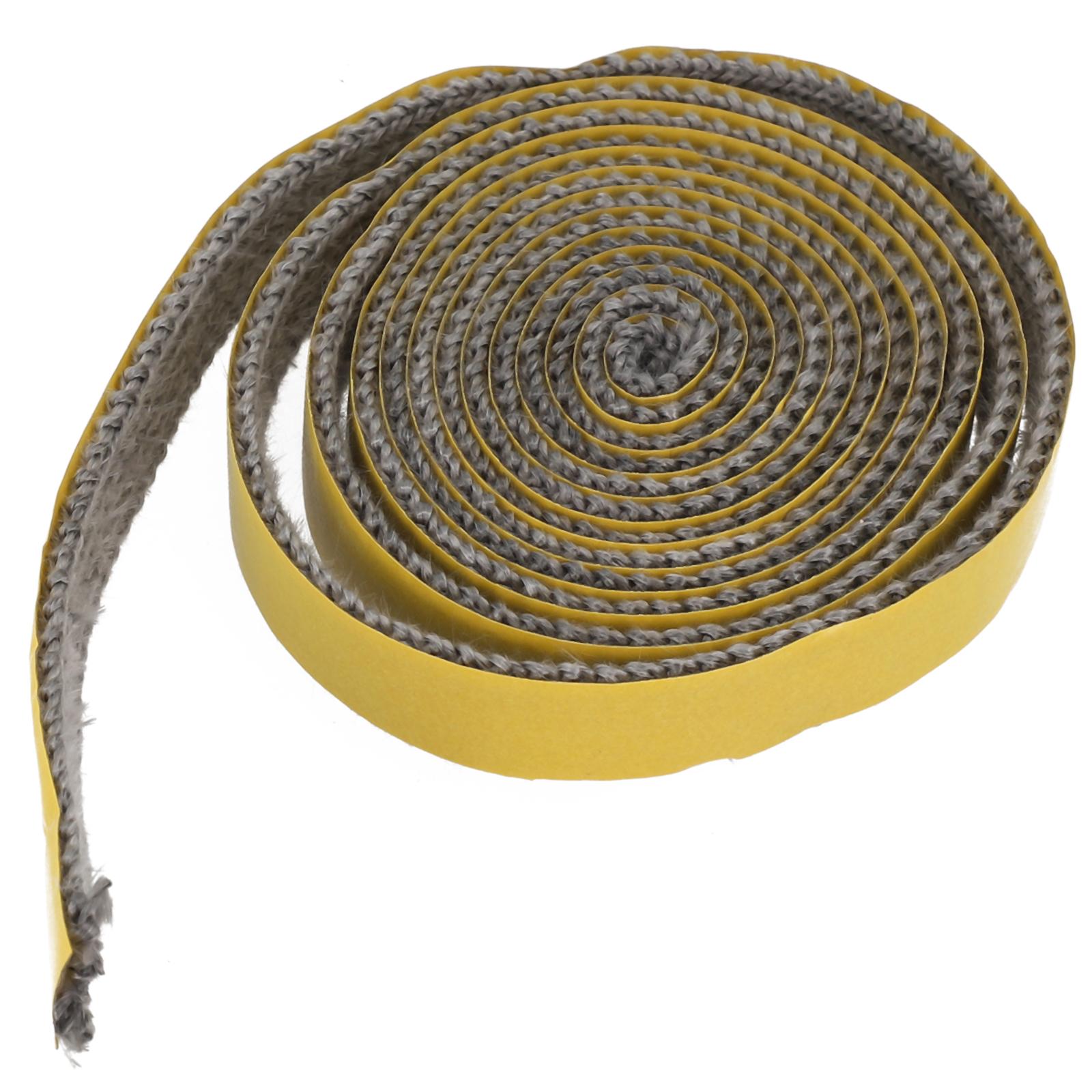 

3mmx15mm Flat Stoves Rope Self-Adhesive Fiberglass Fireplace Door Sealing Cord Black Seal Stove Fire Rope 2m Length China Mainland
