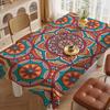 Classical Floral Print Home Tablecloth - Waterproof, Anti-Stain, Rectangular For Dining Decor & Accessories
