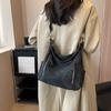 Simple Solid Color Women's Shoulder Bag, Large Capacity Handbag, Soft Pu Leather Tote Bag, Women's Casual Handbag, New Style