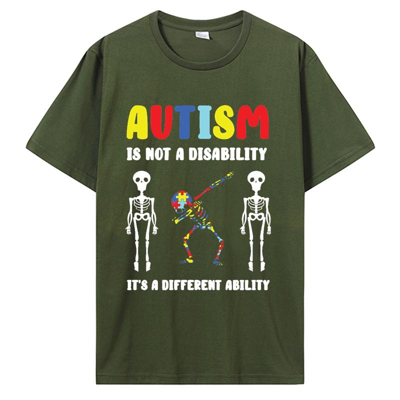 Autismus To Není Postižení Vtipná Kostra Povědomí o Autismus Tričko Estetické Neurodivergentní Tričko Top pro Sociálního Pracovníka