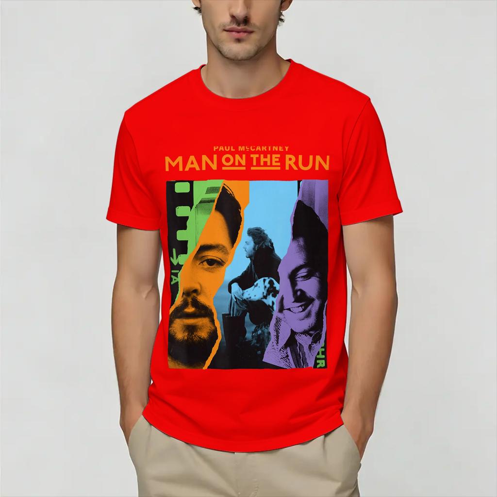 Unisex Vintage Paul McCartneys T Shirts Cotton Clothes Vintage Short Sleeve O Neck Tee Shirt Printed TShirts