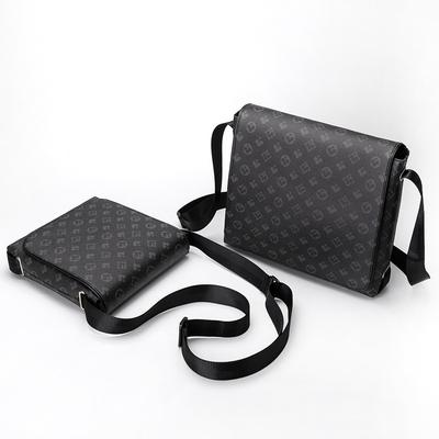 Bolsa masculina nova de primavera e verão, pasta com estampa de cartas de baralho, bolsa de negócios para computador, bolsa mensageiro de ombro único.