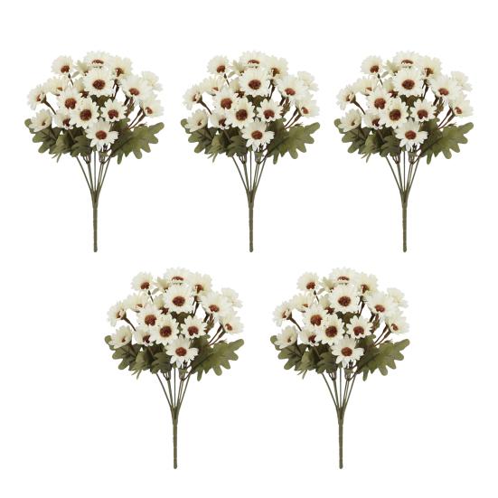 Artificial Mums Realistic Fake Fall Flowers UV Resistant Faux Chrysanthemums for Indoor Flower Arrangement Balcony Outdoor Porch Decor