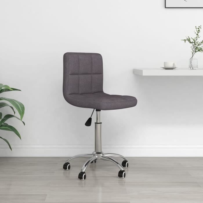 VidaXL Chaise pivotante de bureau Taupe Tissu