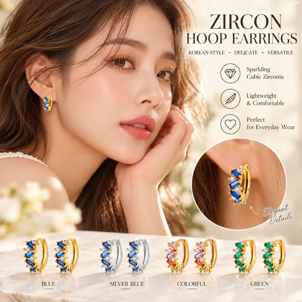 Sparkling Zircon Earring Trendy Stud Earrings NEW Hoop Earring Gift